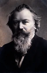 Retrato del compositor inglés Johannes Brahms