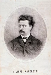 Retrato del compositor italiano Filippo Marchetti (1831-1902)