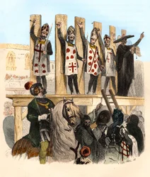 Castigo del clavo en el siglo XVI. Ilustración en 