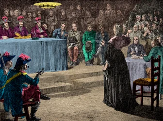 La reina María Antonieta ante el Tribunal Revolucionario el 4 de octubre