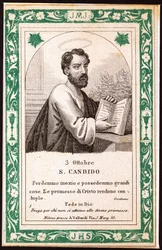 Santa Cándida. Imagen piadosa. Postal. Principios del siglo XX. Colección privada