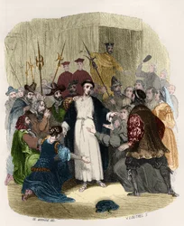 San Juan de Ávila (Beato Juan de Ávila) (1499-1569) acusado de herejía por la inquisición en el siglo XVI. Ilustración en “Misterios de la Inquisición y otras sociedades secretas de España” por Victor de Fereal, Suberwick, Manuel Galo de Cuendias