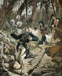 Tiroteo entre bandidos sardos y el ejército italiano en el bosque