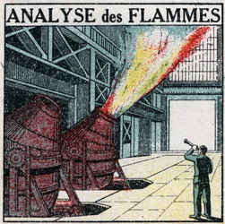 Análisis espectral: análisis de la llama. Ilustración anónima de 1925. Colección privada.