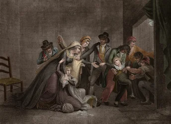 El Delfín separado de su madre - Separación de Luis XVII y María Antonieta de Austria (1755-1793), reina de Francia, en la prisión del Temple, el 3 de julio