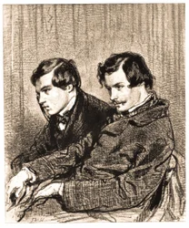 Los hermanos Goncourt. Dibujo, colección privada