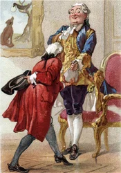El cuervo y el zorro: Fábula de Jean de La Fontaine (Lafontaine) (1621-95). Cromolitografía del siglo XIX. Colección privada
