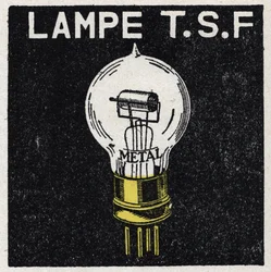 El T.S.F.: lámpara T.S.F. Ilustración anónima de 1925. Colección privada.