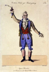 El bajo Giuseppe Frezzolini (1789-1861) interpretando al Doctor Dulcamara en la ópera 