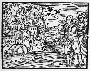 La maldición de los magos quemando la ciudad - 