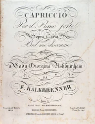 Portada de partitura de Capriccio de F Kalkbrenner