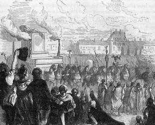 Traslado de las cenizas de Voltaire al Panteón el 11 de julio