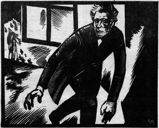 Caso Troppmann o la masacre de Pantin: Jean-Baptiste (Jean Baptiste) Troppmann (1849-1870), mecánico, condenado por el asesinato de ocho miembros de una familia en 1869. Aquí se le representa huyendo de la escena del crimen. Ilustración tomada de “Le petit