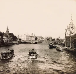 Exposición Universal de 1900 en París: El puente del Alma - colección privada