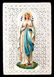 Virgen María. Imagen piadosa. Cromolitografía recortada
