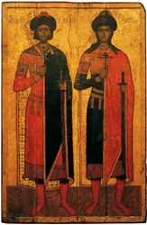 Santos Boris y Gleb, mediados del siglo XIV