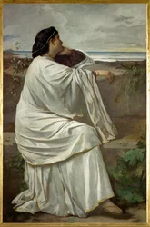 Ifigenia, la modelo romana favorita de Feuerbach " Nana " (óleo sobre lienzo)