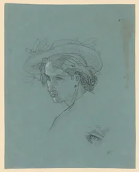 Cabeza de joven con sombrero