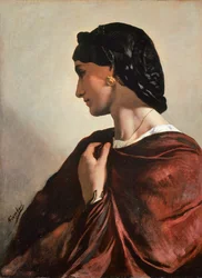 Retrato de Nanna, hacia 1861, de Anselm Friedrich Feuerbach (1829-1880), óleo sobre lienzo, 73x55 cm