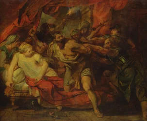 El encarcelamiento de Sansón, después de una pintura de Rubens, 1848