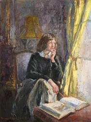 Autorretrato junto a una ventana