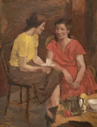 Tea-Break (óleo sobre tabla)