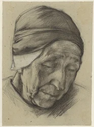 Cabeza de Jantien Klinker, vista de tres cuartos