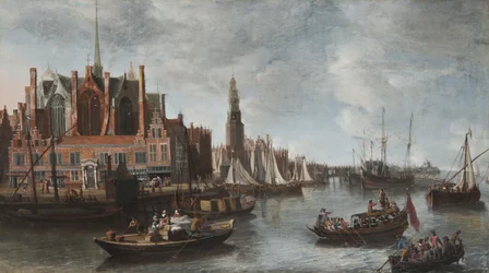 Vista de Nieuwe Kerk en Ámsterdam
