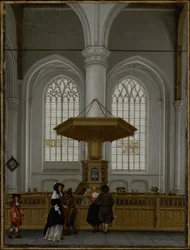 Interior de la Laurenskerk en Róterdam, 1662