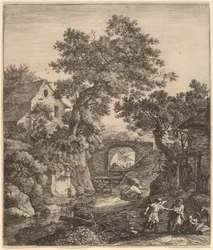 Paisaje con la circuncisión del hijo de Moisés