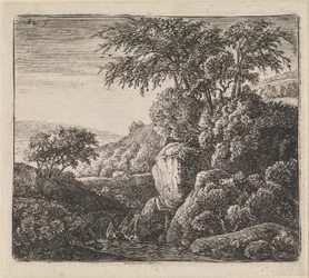 Paisaje con cascada