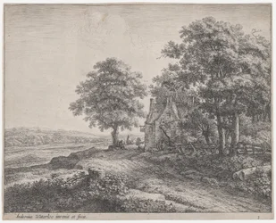 Gran árbol de tilo frente a una posada, siglo XVII