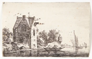 Torre junto a un río