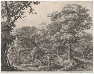 Viajeros descansando en el bosque, siglo XVII