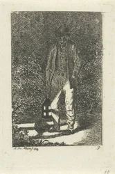 hombre con una linterna