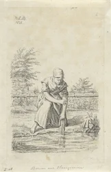 Mujer depiladora de Hainaut Agricultor de Hainaut (título sobre objeto) Agricultoras y agricultoras del Reino Unido de los Países Bajos (título de la serie)