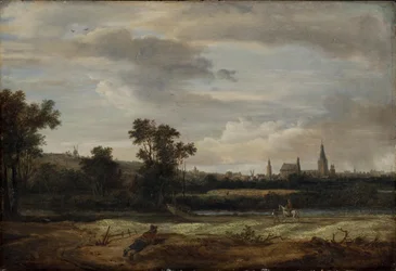 Paisaje con vista hacia una ciudad