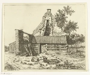 Cortador de caña para las ruinas de la Casa Snaatburg en Maarssen