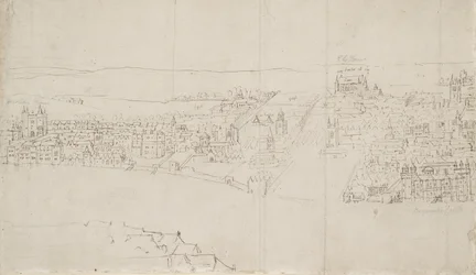 Panorama de Londres visto desde Southwark: Durham House hasta Barnards Castle