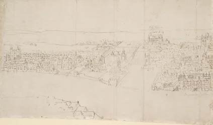 Panorama de Londres visto desde Southwark: Durham House hasta Barnard