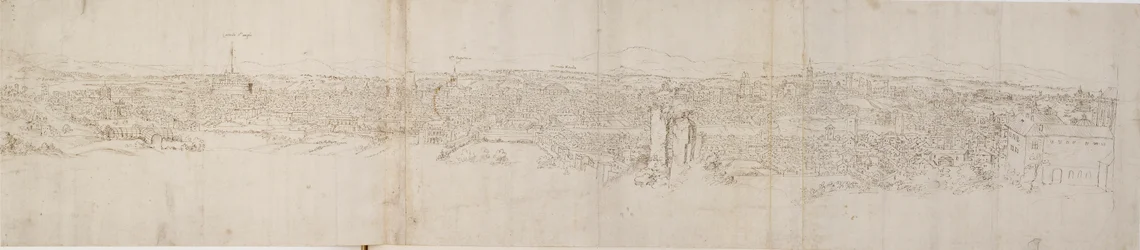 Vista panorámica de Roma desde Monte Janículo, c1550s