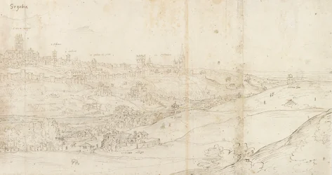 Vista panorámica de Segovia desde el este, c. 1560-1570