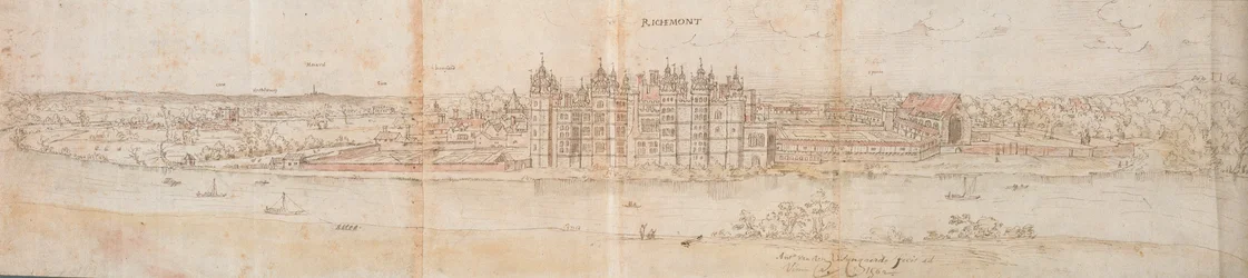Palacio de Richmond desde el otro lado del Támesis, 1562