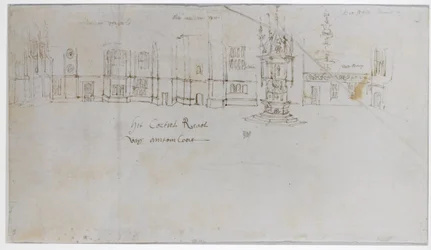 El patio de la fuente, Palacio de Hampton Court, c.1544