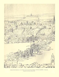 Vista de Londres de Van Den Wyngaerde, c1550, 1886