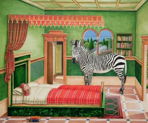 Cebra en un dormitorio, 1996