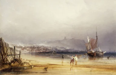 Castillo de Scarborough desde el sur, 1838