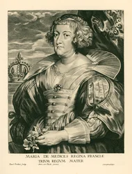 María de Médicis, reina de Francia (grabado)