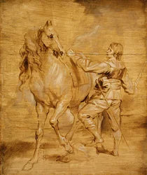Un hombre montando un caballo, ca. 1630