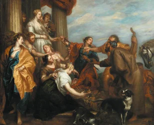 Aquiles entre las hijas de Licomedes
